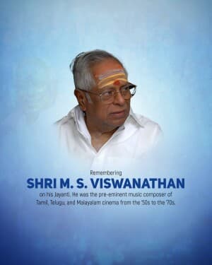 M. S. Viswanathan Jayanti banner