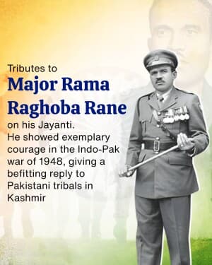 Major Rama Raghoba Rane jayanti banner