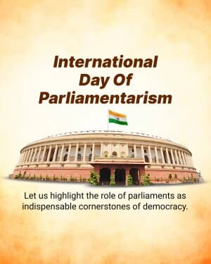 International Day of Parliamentarism event poster