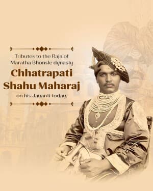 Shahu Maharaj Jayanti banner