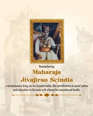 Maharaja Jivajirao Scindia Jayanti banner