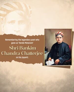 Bankim Chandra Chattopadhayay Jayanti flyer
