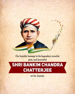 Bankim Chandra Chattopadhayay Jayanti event poster