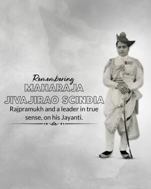 Maharaja Jivajirao Scindia Jayanti poster