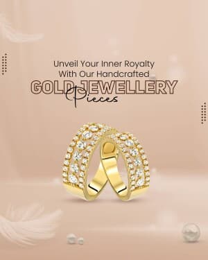 Gold Jewellery promotional template