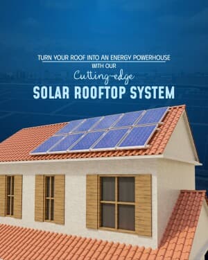 Solar Rooftop System promotional template