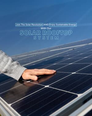 Solar Rooftop System promotional poster