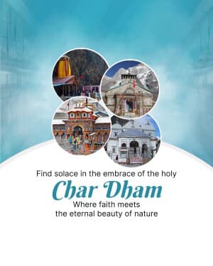 Char Dham Yatra business flyer