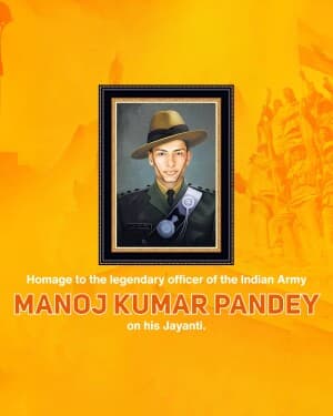 Manoj Kumar Pandey Jayanti banner