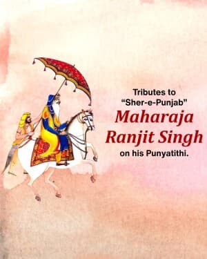 Maharaja  Ranjit Singh Punyatithi graphic