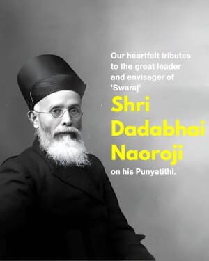 Dadabhai Naoroji Punyatithi event poster