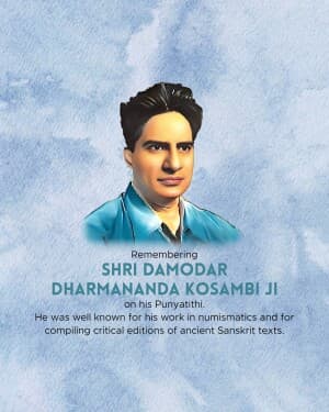 Damodar Dharmananda Kosambi Punyatithi flyer