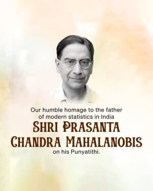 Prasanta Chandra Mahalanobis Punyatithi image