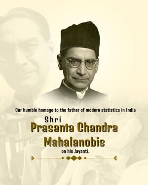 Prasanta Chandra Mahalanobis Jayanti event poster