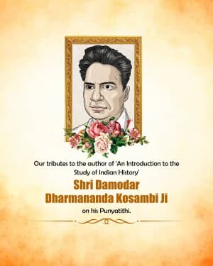 Damodar Dharmananda Kosambi Punyatithi event poster