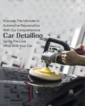 Car Washing & Paint marketing poster