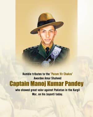 Manoj Kumar Pandey Jayanti post