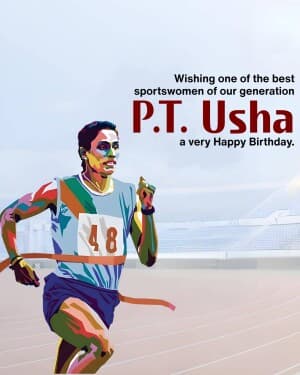 P. T. Usha Birthday event poster