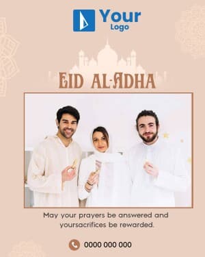 Eid al-Adha Wishes Templates Social Media poster