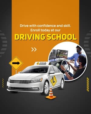 Driving school banner