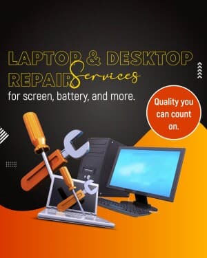 Laptop Repairing Services marketing post