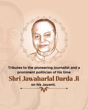 Jawaharlal Darda jayanti illustration