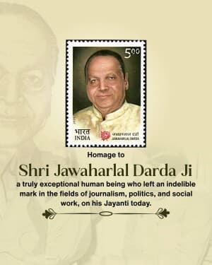 Jawaharlal Darda jayanti graphic