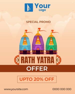Rath Yatra Offers Social Media poster