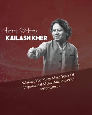 Kailash Kher Birthday flyer