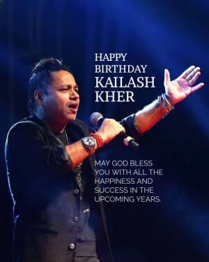 Kailash Kher Birthday poster