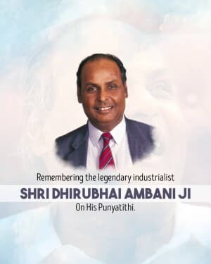 Dhirubhai Ambani Punyatithi banner