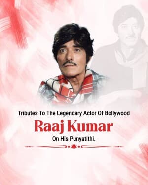 Raaj Kumar Punyatithi graphic