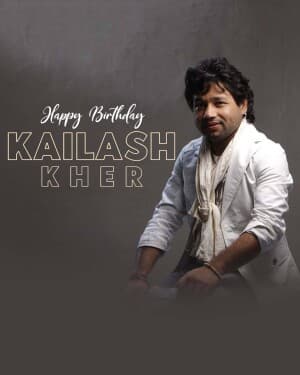 Kailash Kher Birthday illustration