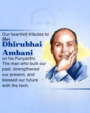 Dhirubhai Ambani Punyatithi image