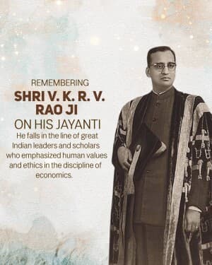 V. K. R. V. Rao Jayanti event poster