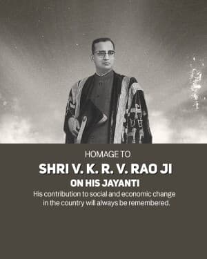 V. K. R. V. Rao Jayanti poster