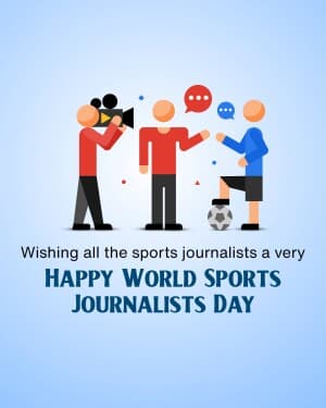 World Sports Journalists Day graphic