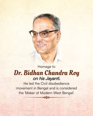 Bidhan Chandra Roy Jayanti image