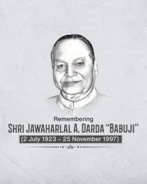 Jawaharlal Darda jayanti flyer