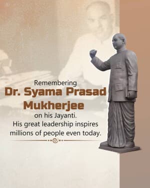 Syama Prasad Mukherjee JanmJayanti flyer