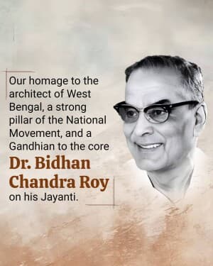 Bidhan Chandra Roy Jayanti banner
