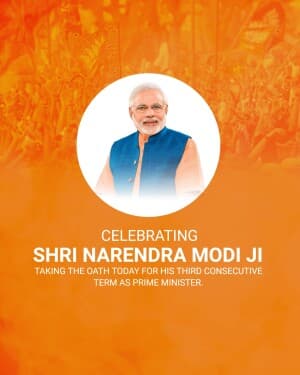 PM Modi Oath Ceremony poster