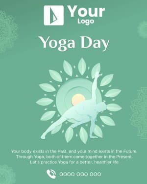 Yoga Day Templates marketing poster