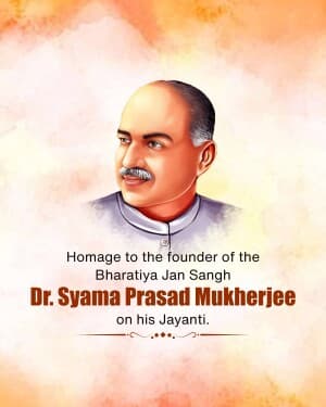 Syama Prasad Mukherjee JanmJayanti image