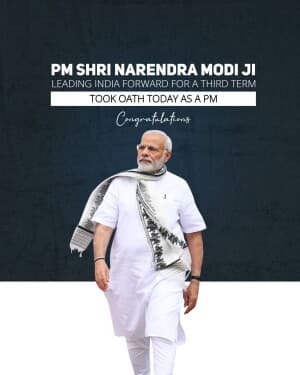 PM Modi Oath Ceremony banner