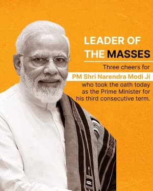 PM Modi Oath Ceremony Social Media post