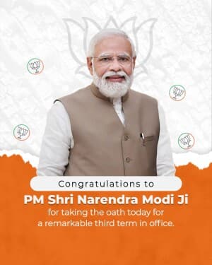 PM Modi Oath Ceremony flyer