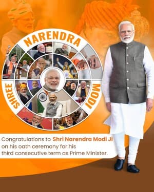 PM Modi Oath Ceremony Instagram banner