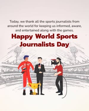 World Sports Journalists Day poster