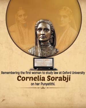 Cornelia Sorabji Punyatithi banner